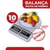 Balança de Cozinha Digital 10Kg Branco Plástico - Image 3