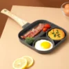 Frigideira 3 em 1 Multifuncional Ovos/Hambúrguer - Panela Antiaderente com Alça - Image 3